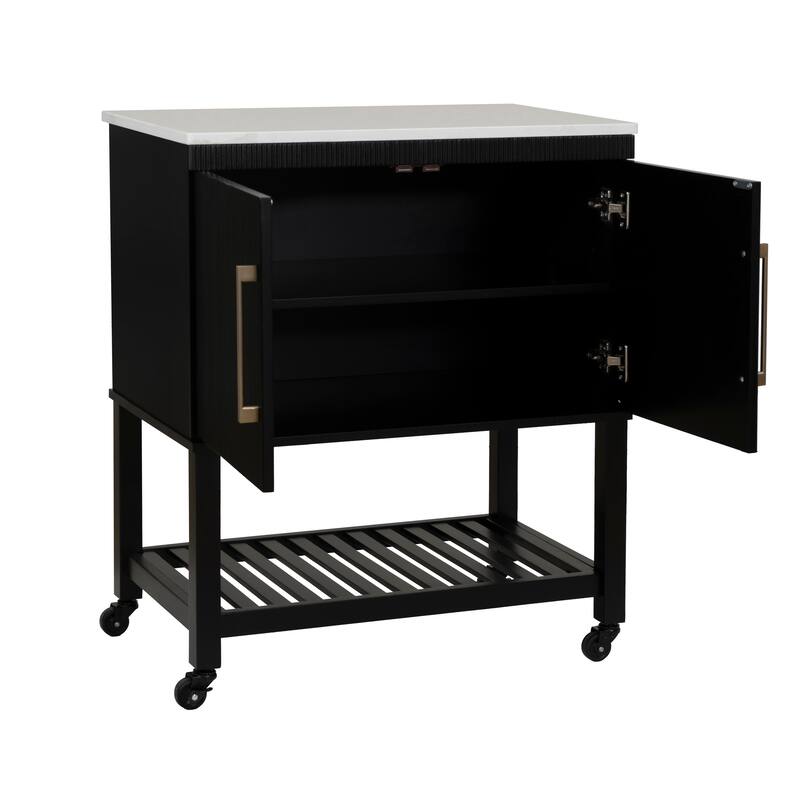 Kolton Kitchen Cart - 30"W x 18"D x 35.5" H