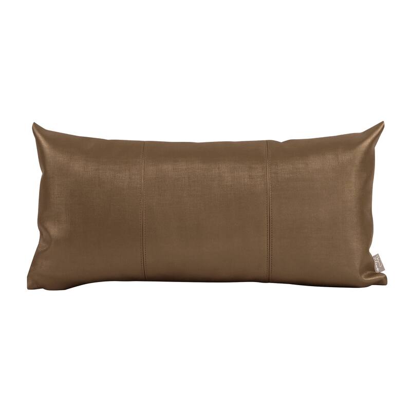 Allan Andrews Metallic Faux Leather Luxe Throw Pillow