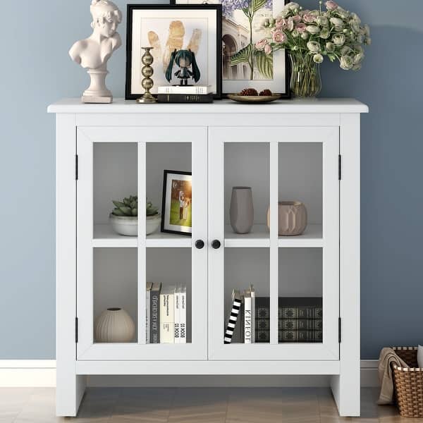 slide 1 of 61, 31.5’’ Storage Cabinet with Doors and Adjustable Shelf White