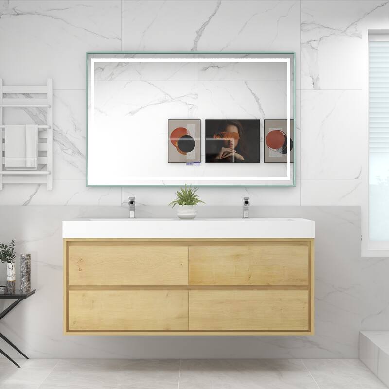 Morava 60" Floating Vanity with Double Sink - 60