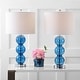 preview thumbnail 1 of 11, Ella 27" Glass Triple-Sphere LED Table Lamp, Mercury Silver/Chrome (Set of 2) by JONATHAN Y Cobalt Blue