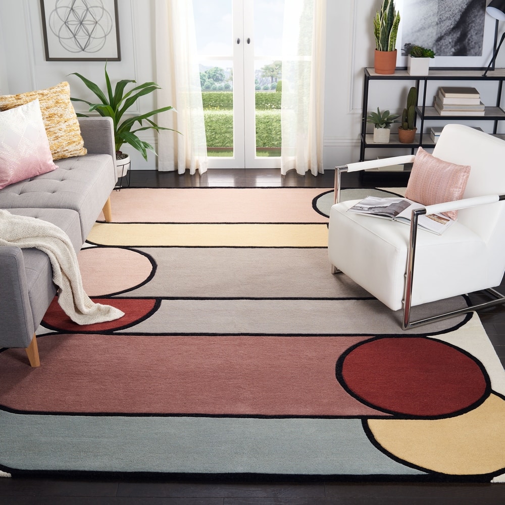 SAFAVIEH Handmade Fifth Avenue Giota Mid-Century Modern Wool Rug