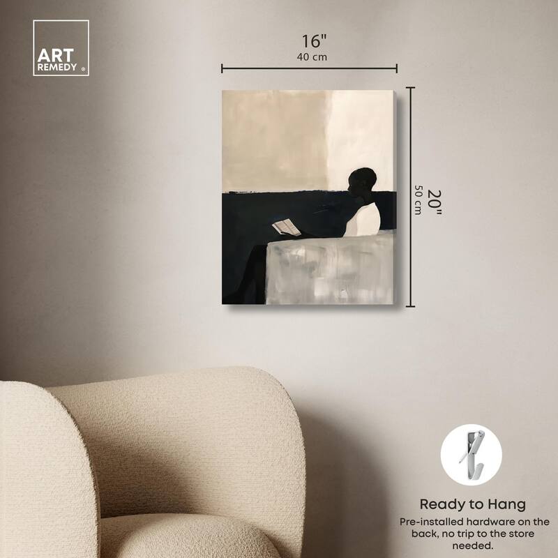 Void Reader III Canvas by Art Remedy, Gallery Wrapped