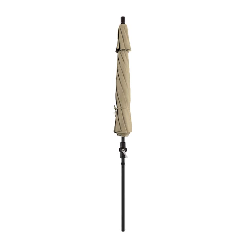 Okaloosa 9' Rd.Crank Lift Tilting, Aluminum Pole Fiberglass Rib Patio Umbrella Sunbrella Fabric by Havenside Home