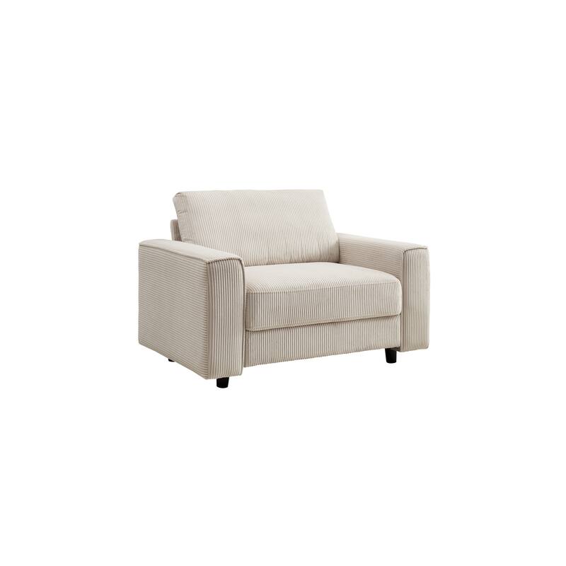Modern Contemporary Upholstered Corduroy Plush Tufted Chair