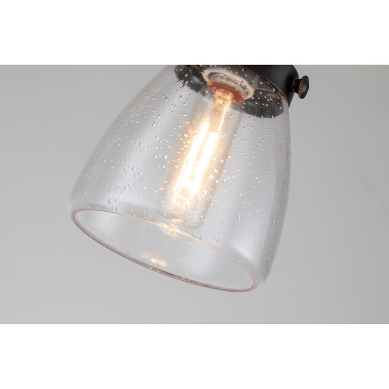 Yellowstone 1-Light Oil Rubbed Bronze Pendant with Seeded Glass Shade - Oil Rubbed Bronze