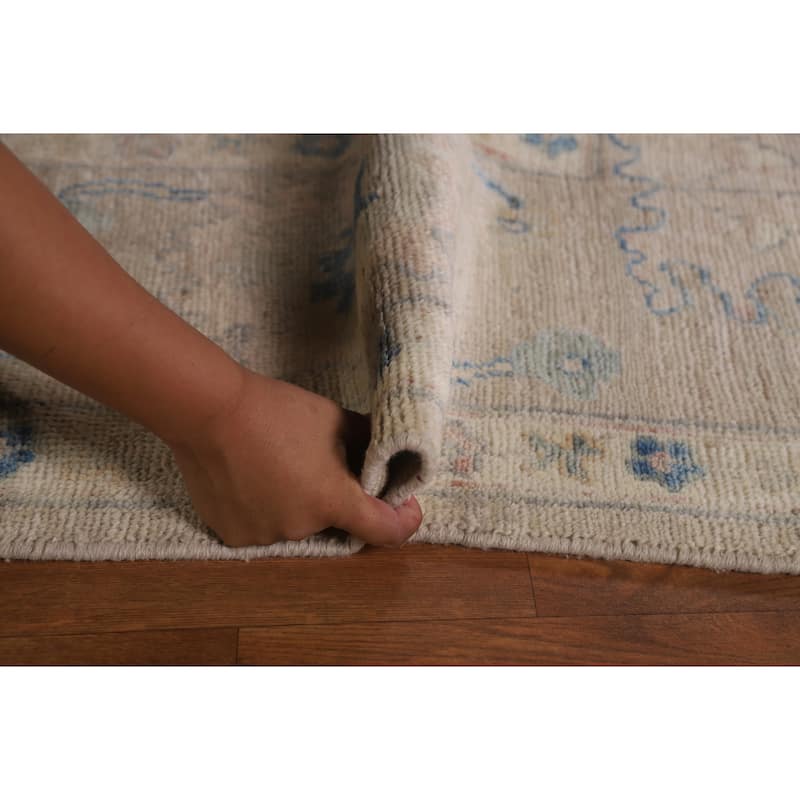 Floral Oushak Oriental Area Rug Handmade Wool Carpet - 8'0"x 10'1"