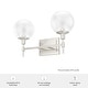 preview thumbnail 18 of 45, Hunter Xidane Vanity Wall Light - Bathroom, Mid Century Modern, Glam - Clear glass