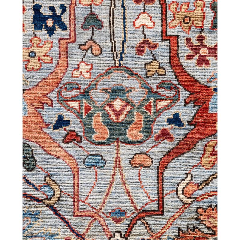Serapi One-of-a-Kind Hand-Knotted Area Rug - Gray - 8' 10" x 11' 9"