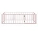 preview thumbnail 16 of 73, Metal Floor Bed Kids Open Frame with Fence and Door, Playhouse Bed for Kids Girls Boys