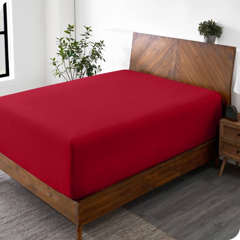 Bare Home Ultra-Soft Microfiber 24 Inch Extra Deep Pocket Fitted Sheet
