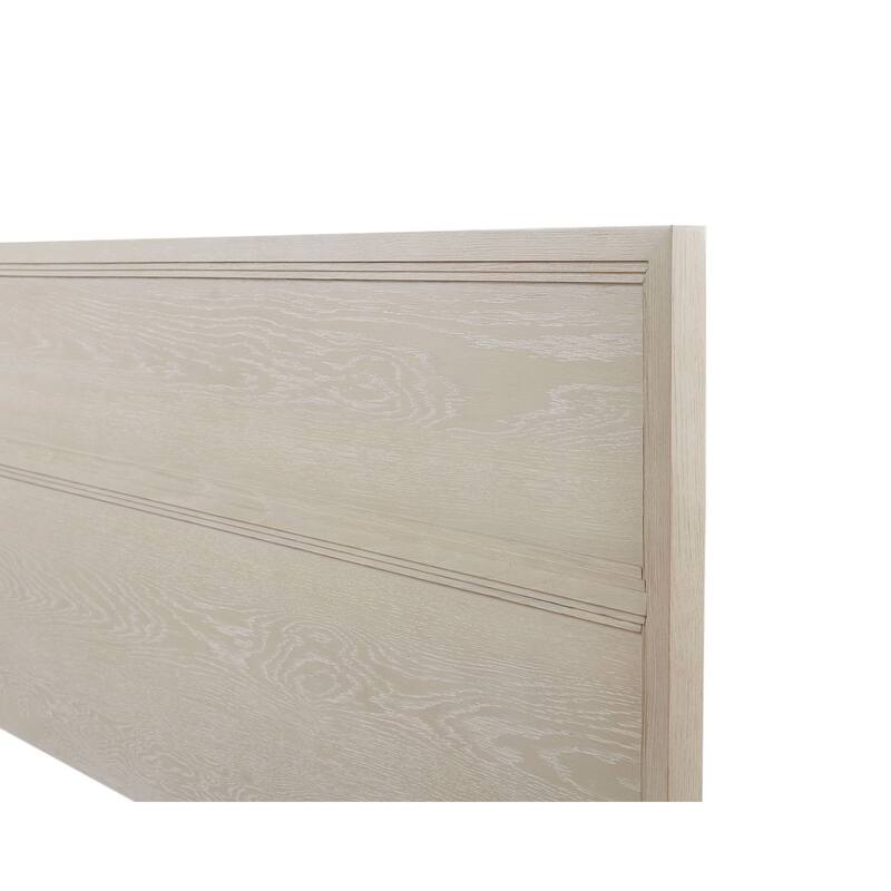 Bradley Wood Platform Bed, Antique White