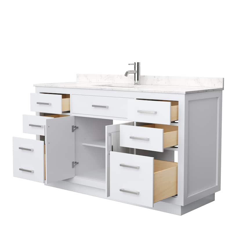 Beckett TK 60-inch Single Vanity, Cultured Marble Top