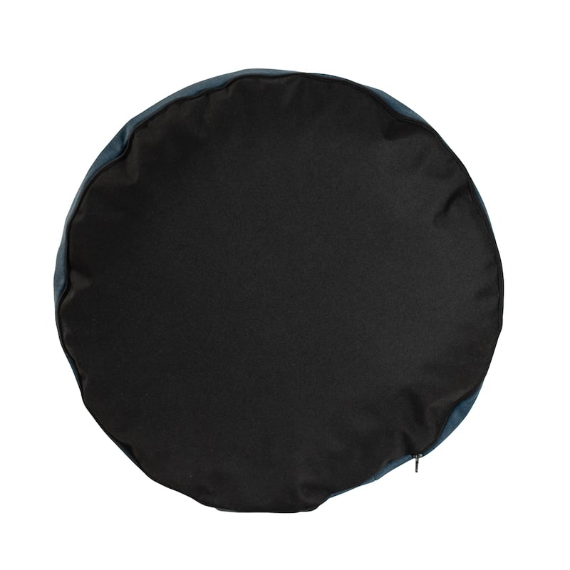 Qiviut Blue Tall Pouf