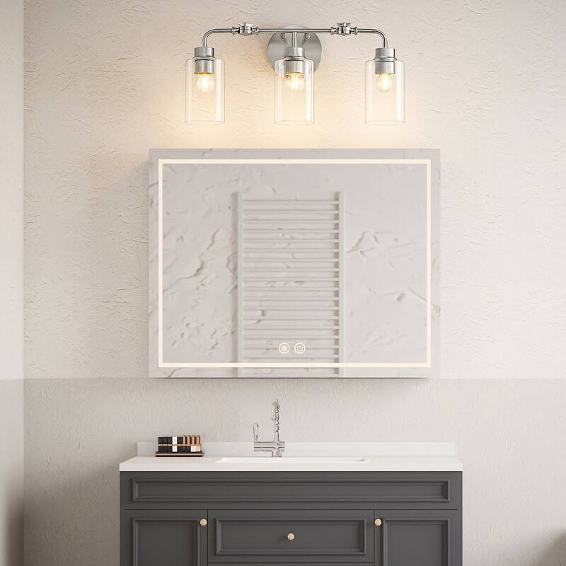 3-Light Vanity Light with Adjustable Pivot Joint - 21.5'' W × 6.1'' D × 9.8'' H