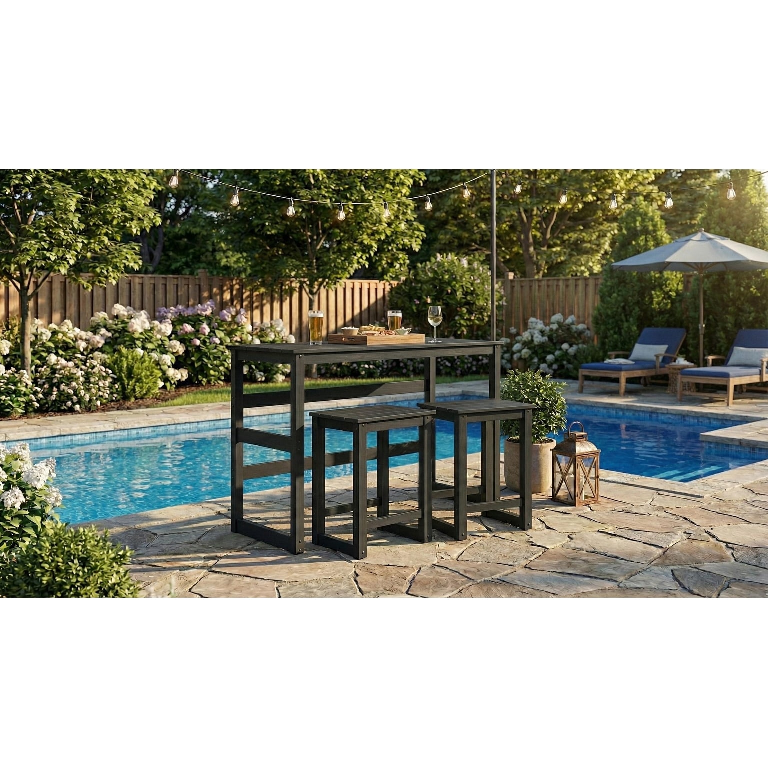 HDPE Cottage Bar Set (3pc) - N/A