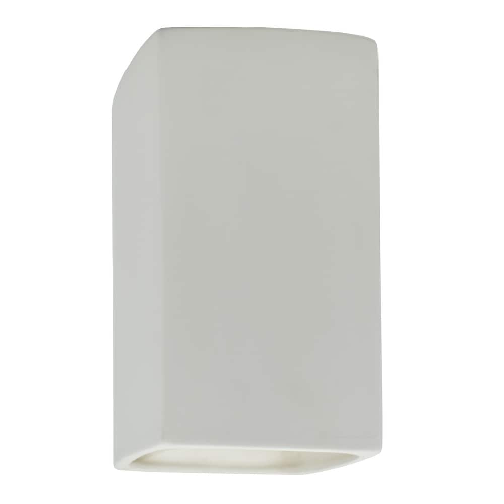 Justice Design Ambiance - Large Rectangle Wall Sconce - Closed Top (Outdoor) - Replaceable Bulb