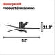 preview thumbnail 39 of 41, 52" Honeywell Graceshire Contemporary Ceiling Fan with Color Changing LED Light, Remote Control, Flush Mount, Dual Finish Blades