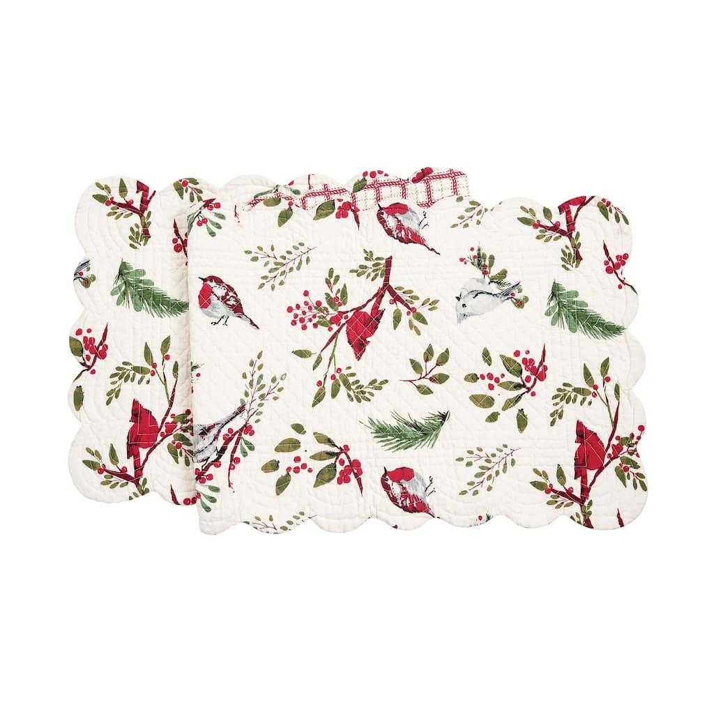 14" x 51" Sprig Birds Table Runner