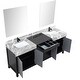 preview thumbnail 19 of 157, Lexora Zilara Bathroom Vanity Complete Set in Black and Grey with Faucet