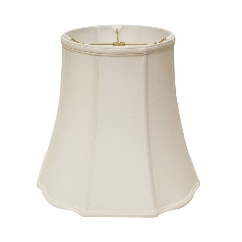 HomeRoots 14" White Premium Octagon Monay Shantung Lampshade - 14