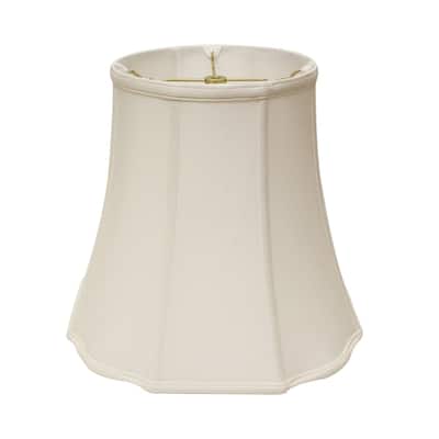 HomeRoots 14" White Premium Octagon Monay Shantung Lampshade - 14