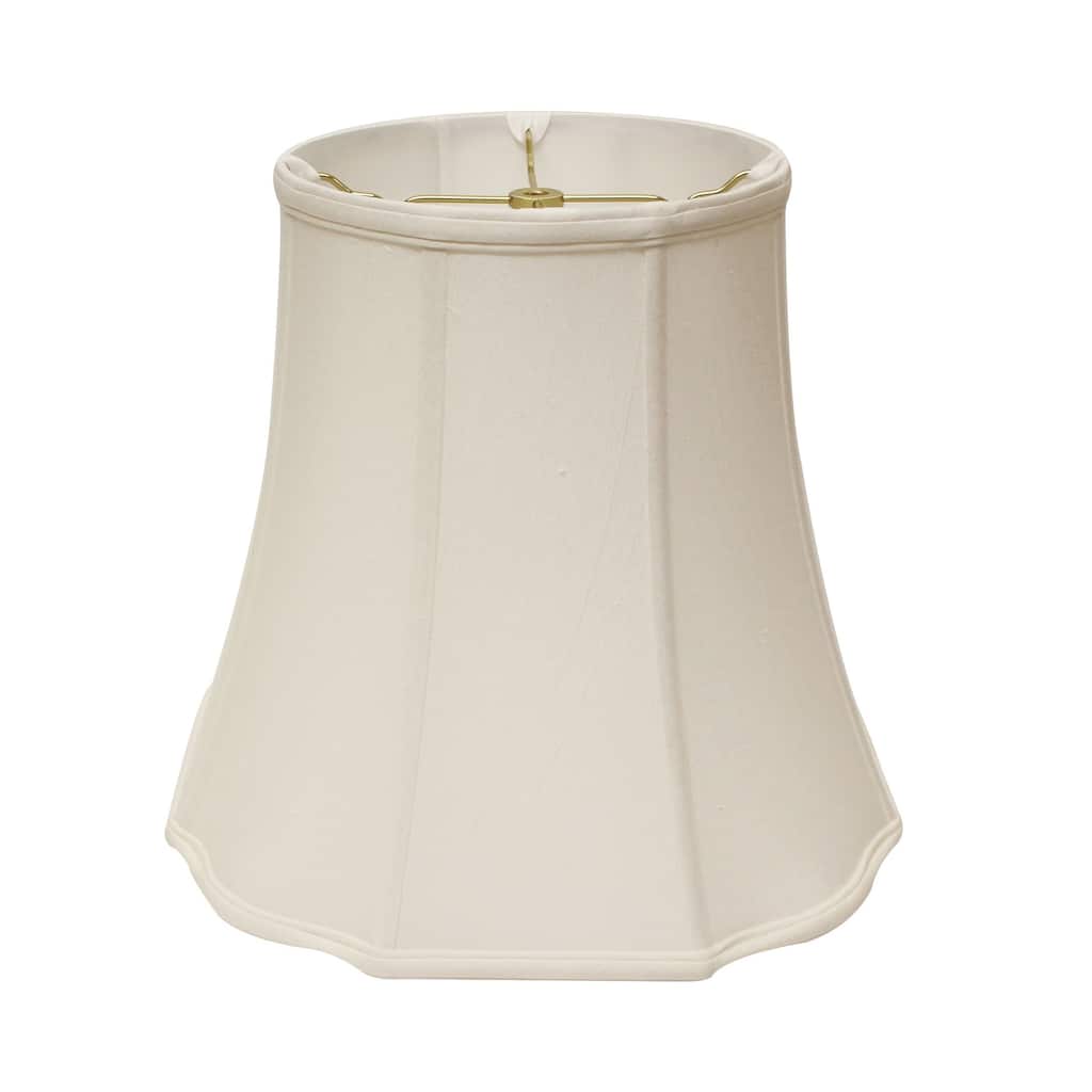 HomeRoots White Monay Shantung Silk Bell Lamp Shade - 14