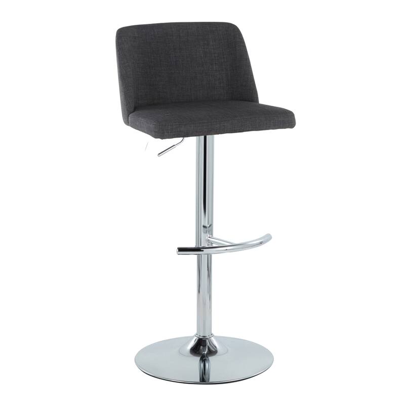 Strick & Bolton Oscar Adjustable Bar Stool with Rounded T Footrest (Set of 2)