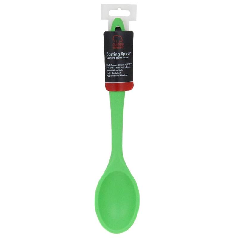 Chef Craft 11" Premium Heat Resistant Silicone Cooking / Basting Spoon