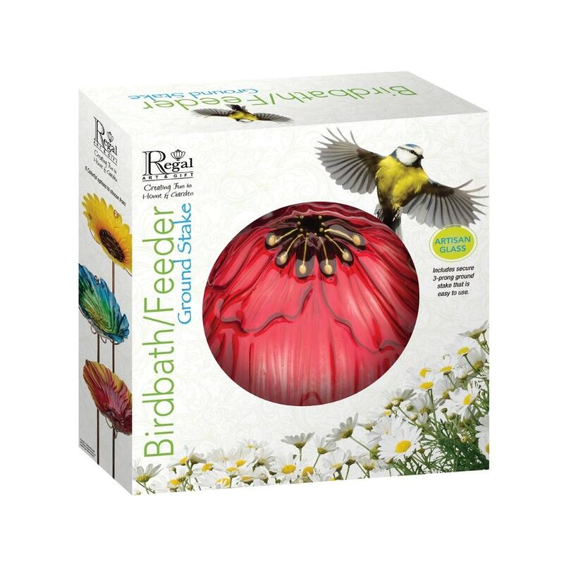 Birdbath/Feeder Stake - Poppy