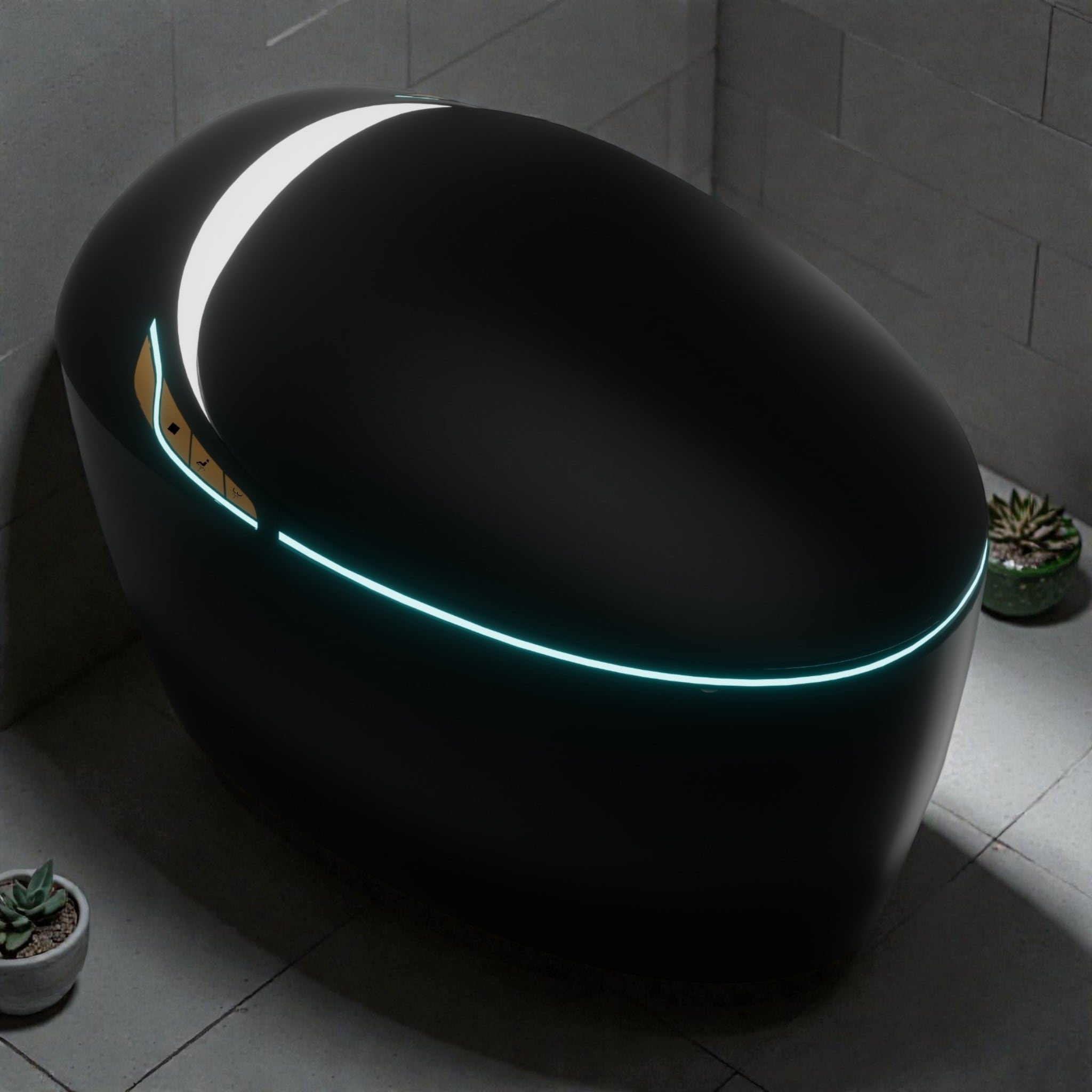 Smart Toilet with Built In Bidet. Auto Open Close Seat. Foot Sensor Flush. Heated Seat. Warm Water Dryer