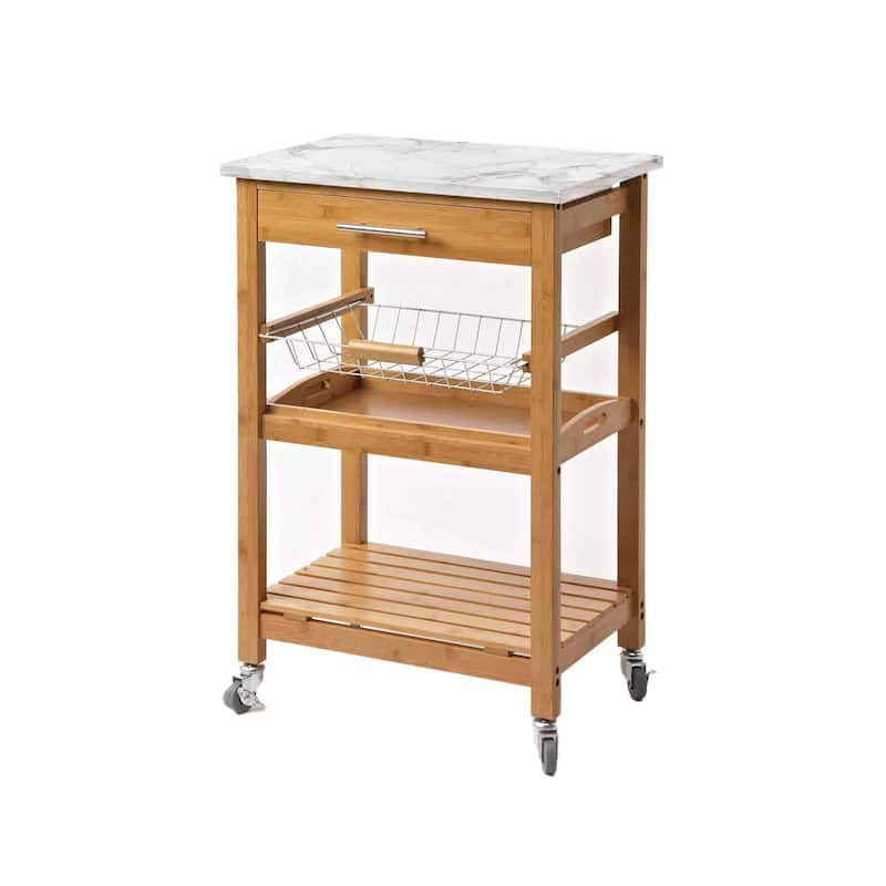Aya Bamboo Kitchen Cart