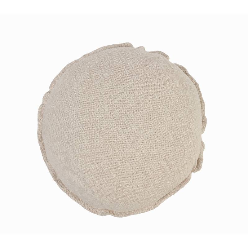 Sevita Solid Birch Round Throw Pillow