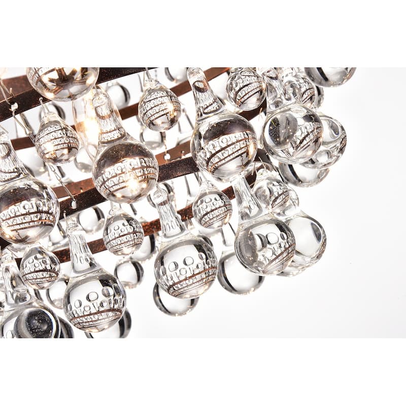Antique Copper 5-Light Four Tier Crystal Chandelier - Antique Copper