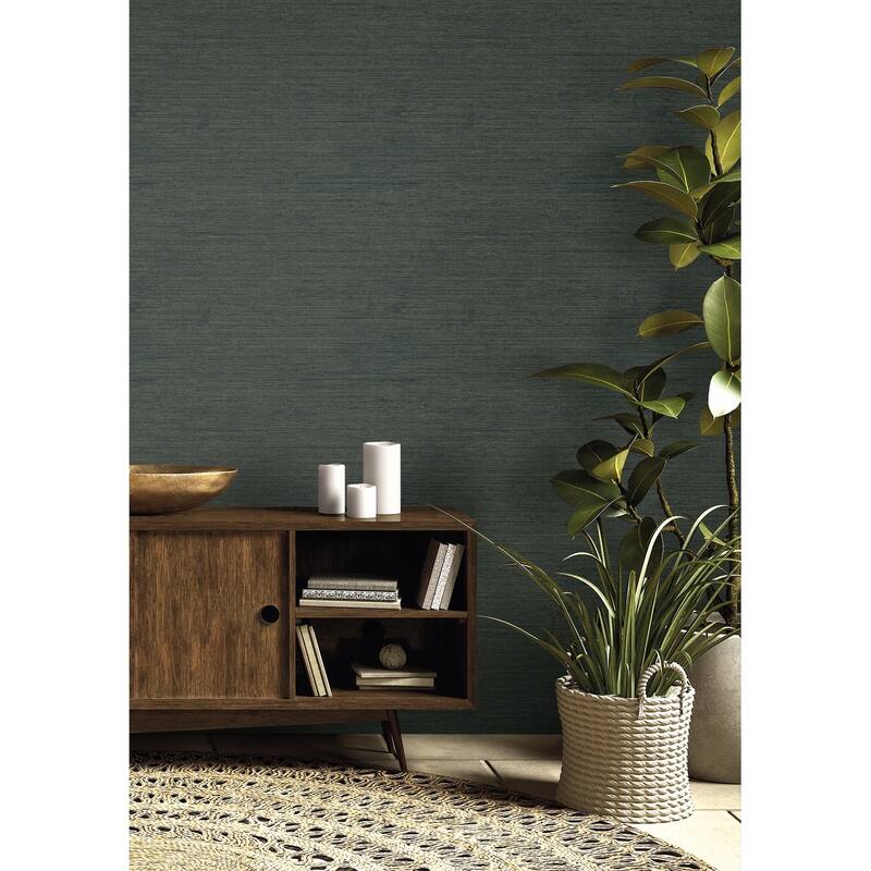 Seabrook Designs Threaded Embossed Vinyl Unpasted Wallpaper