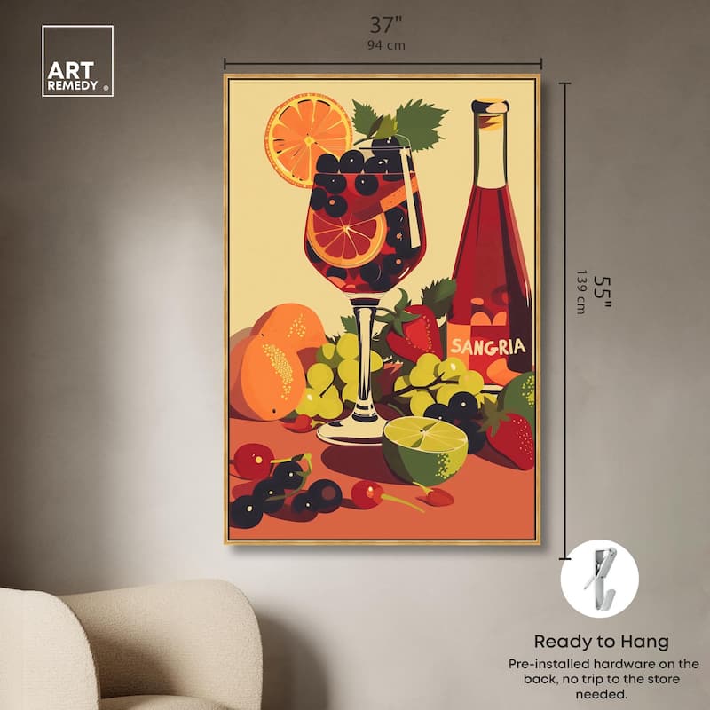 Sangria Drink Canvas by Art Remedy
