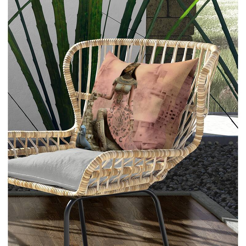 Royal Rapture Indoor/Outdoor Reversible Throw Pillow Pink