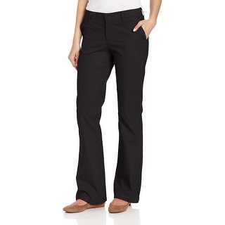 Rinsed Black 14 Skinny Stretch Twill Pant Dickies Womens Mid-Rise