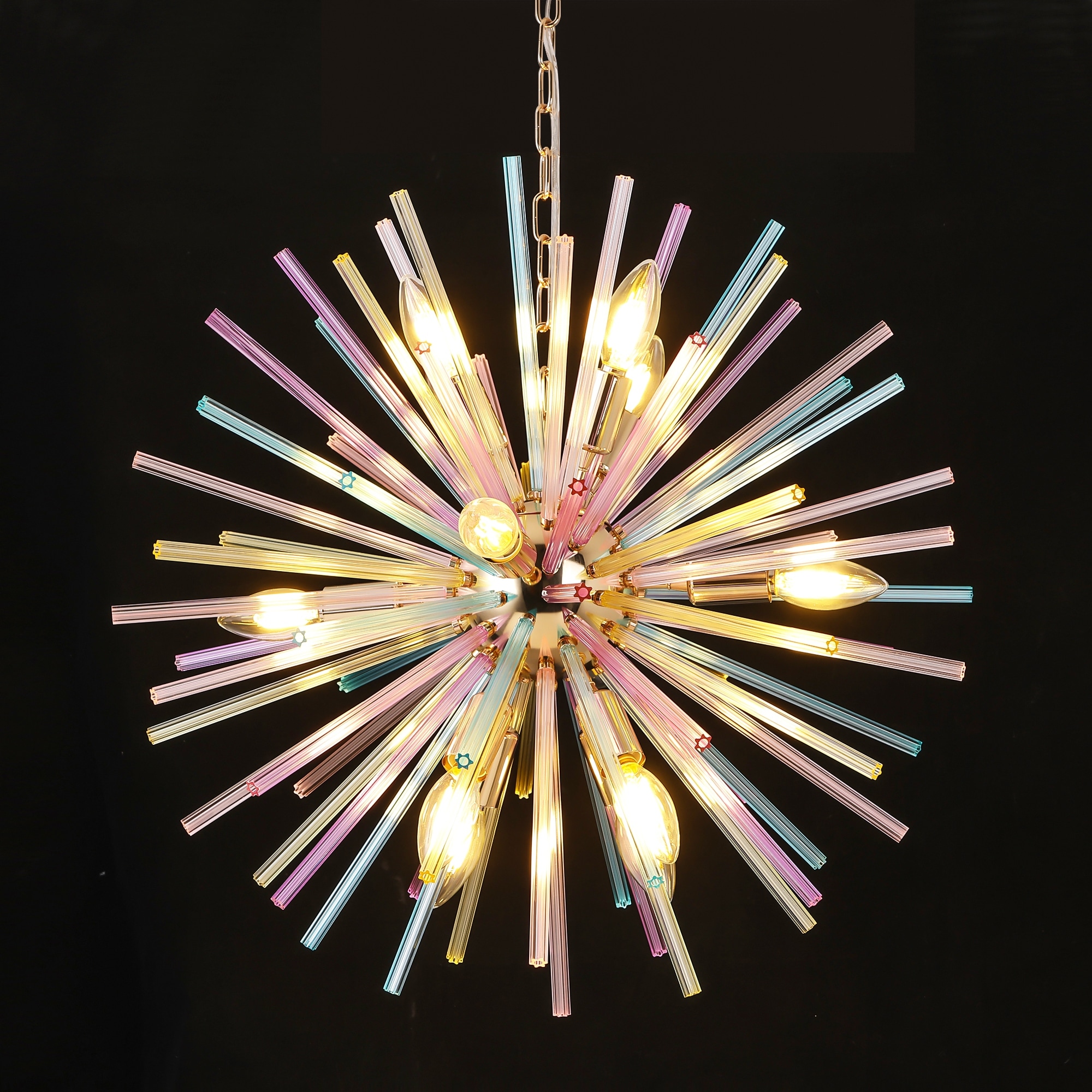 スワロフスキー　プテラノドン 12-Light Modern Creative Sputnik Starburst Pendant Rainbow