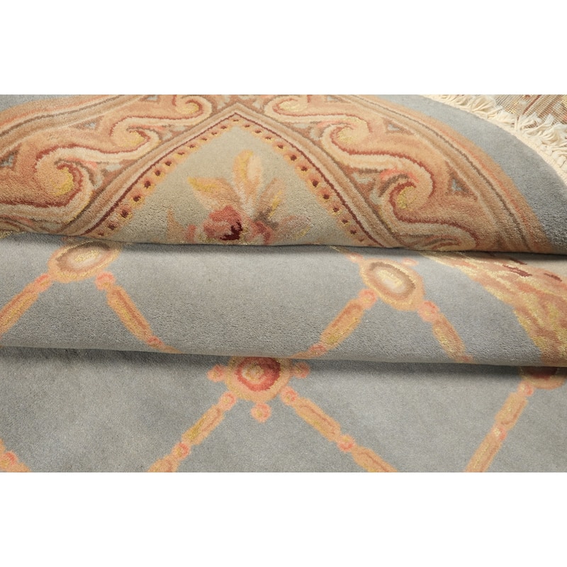 5'10''x8'9'' Hand Knotted Wool French Aubusson Savonerrie 300 KPSI Rug - 5' 10'' x 8' 9''