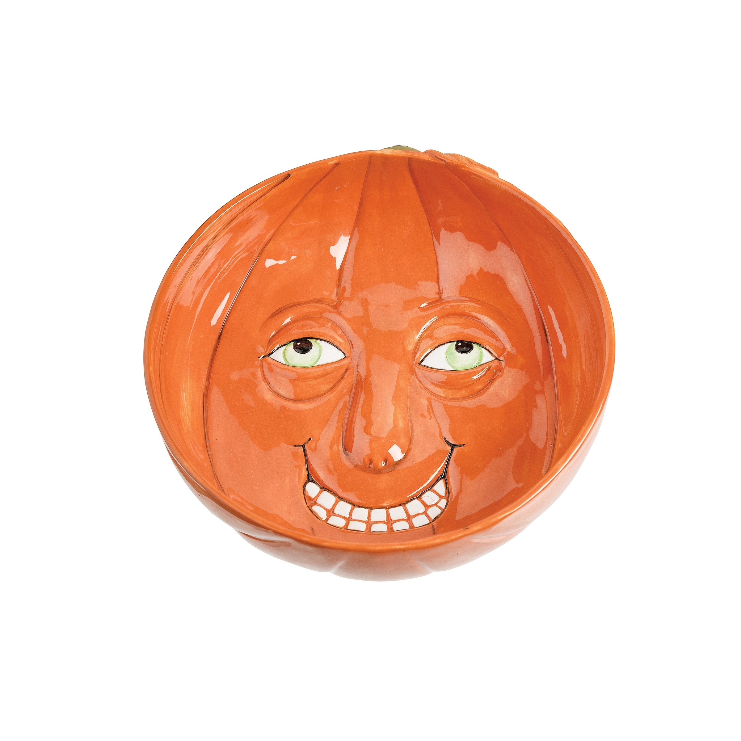 Victor Pumpkin Gathered Traditions Joe Spencer Figure Large Candy Bowl
