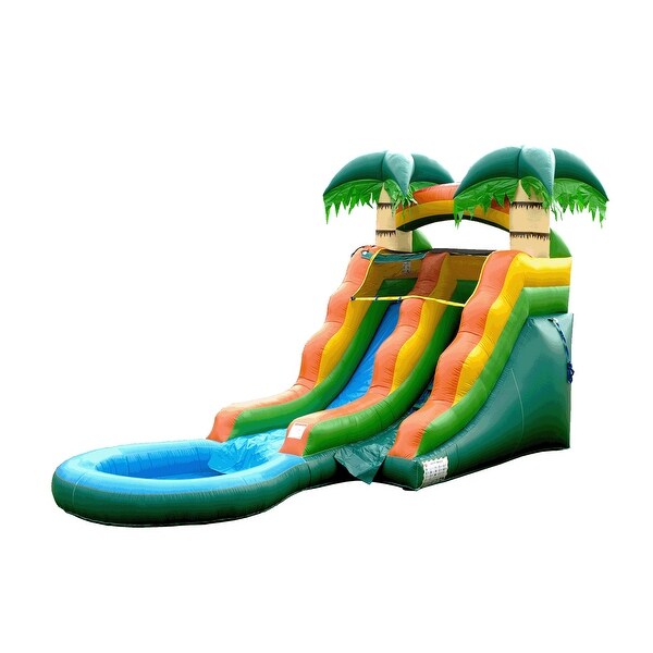 Commercial 10' x 21' Bounce House with Water Slide and Air Blower. Opens flyout.