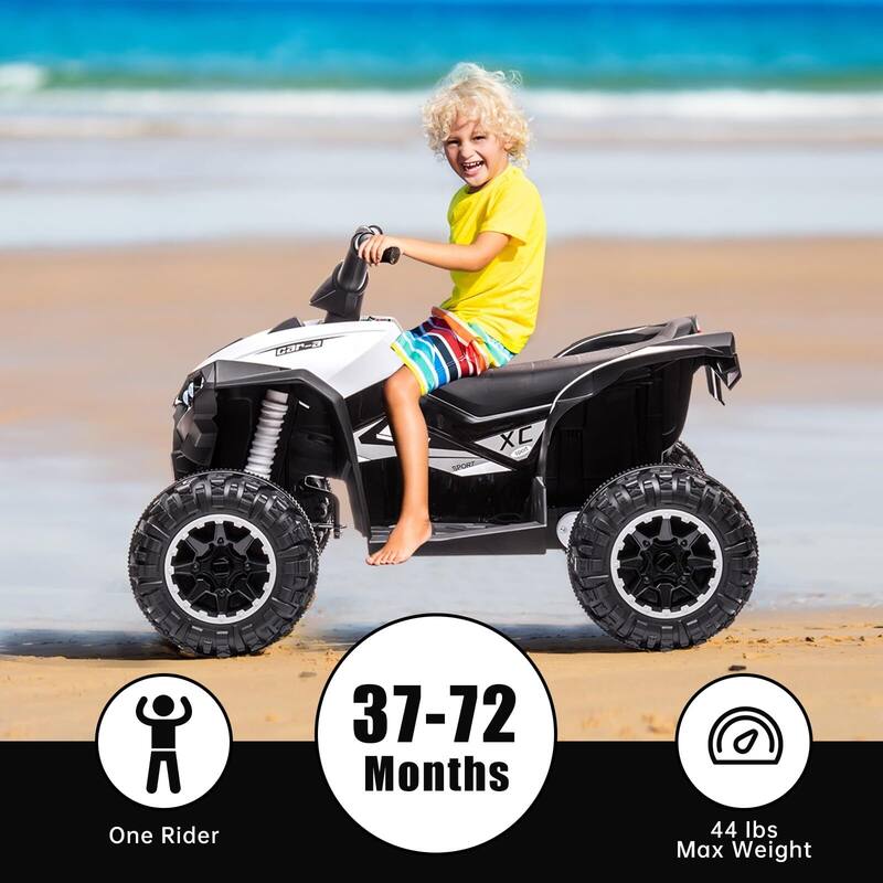12V Ride on 4-Wheeler ATV Quad Vehicle with Remote Control