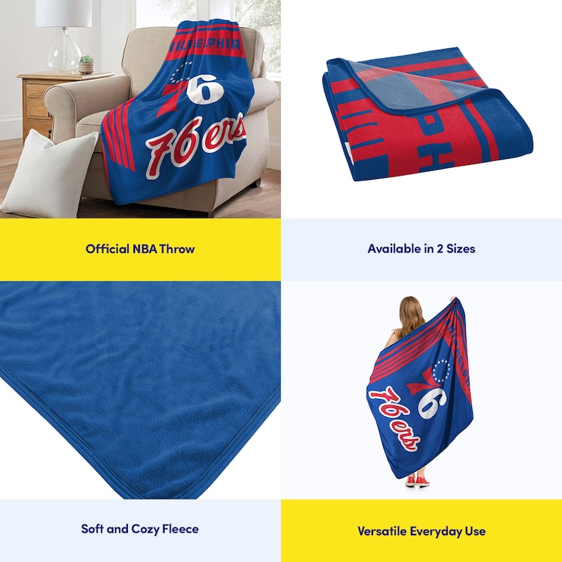 NBA Philadelphia 76ers 46" x 60" Microfiber Throw Blanket