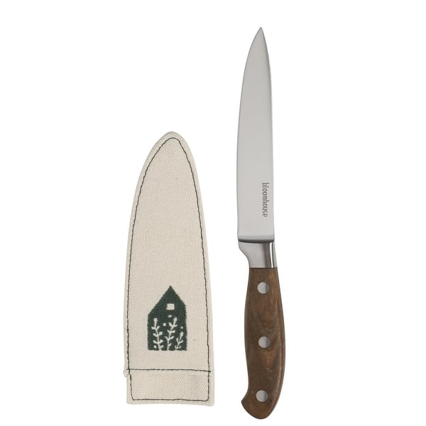 slide 2 of 6, Bloomhouse Italian Walnut Forged German Steel Cutlery Series Utility 5in