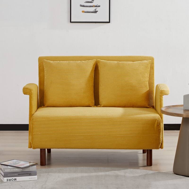 Artdeco Home Boston Convertible Futon Chair - Yellow