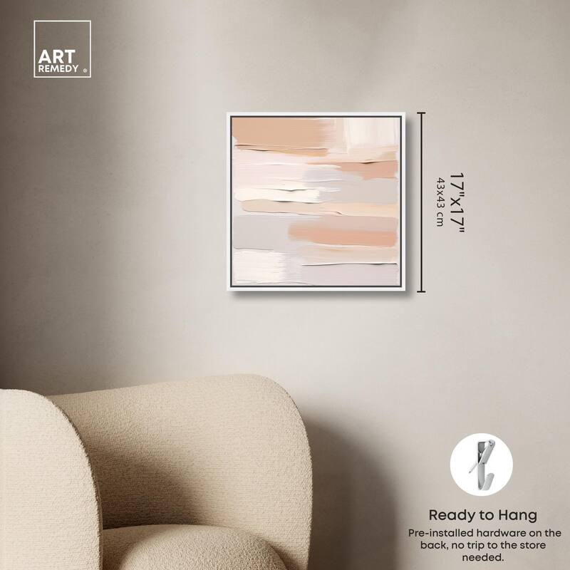 Roseate Cream Tones I Canvas by Art Remedy