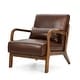 preview thumbnail 61 of 119, Glitzhome Set of 2 30.75"H Mid-Century Modern PU Leather Accent Chairs - 25.75"W x 33.75"D x 30.75"H