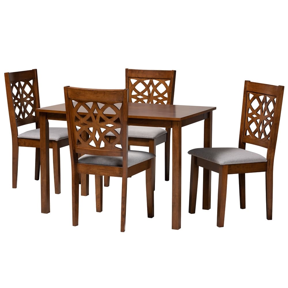 Abigail Modern styled Fabric and Wood Dining Set