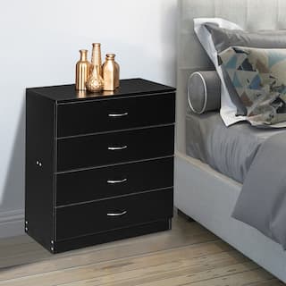 Wood 4-Drawer Chest of Drawers